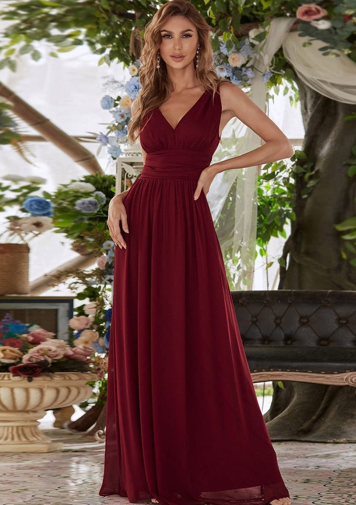 Vestido largo burdeos boda - ICON BOUTIQUE WOMAN