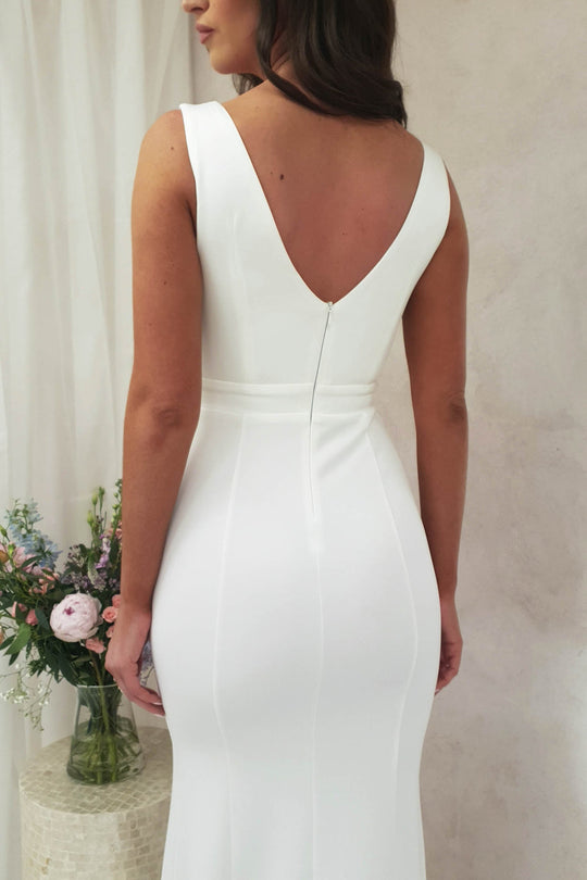 Long white party dress